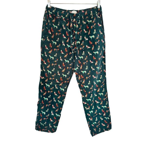 J.Crew Holiday Dog Pajama Pants Size M - Picture 2 of 6